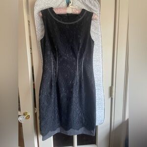 Elie Tahari Black Floral Lace Mini Dress